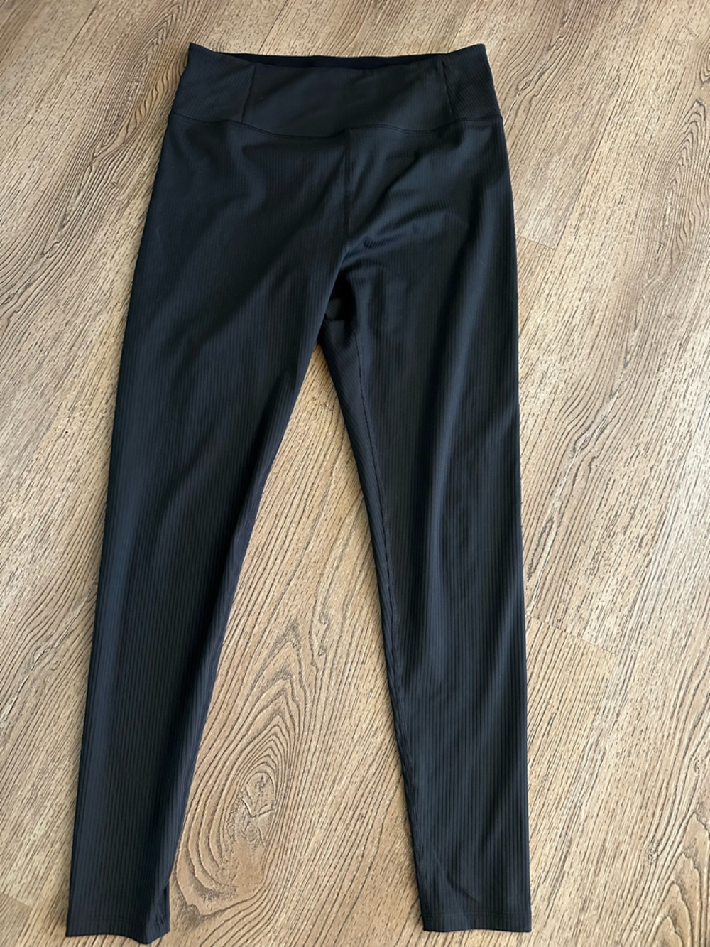 girlfriend collective Black Ribbed High-Rise Leggings